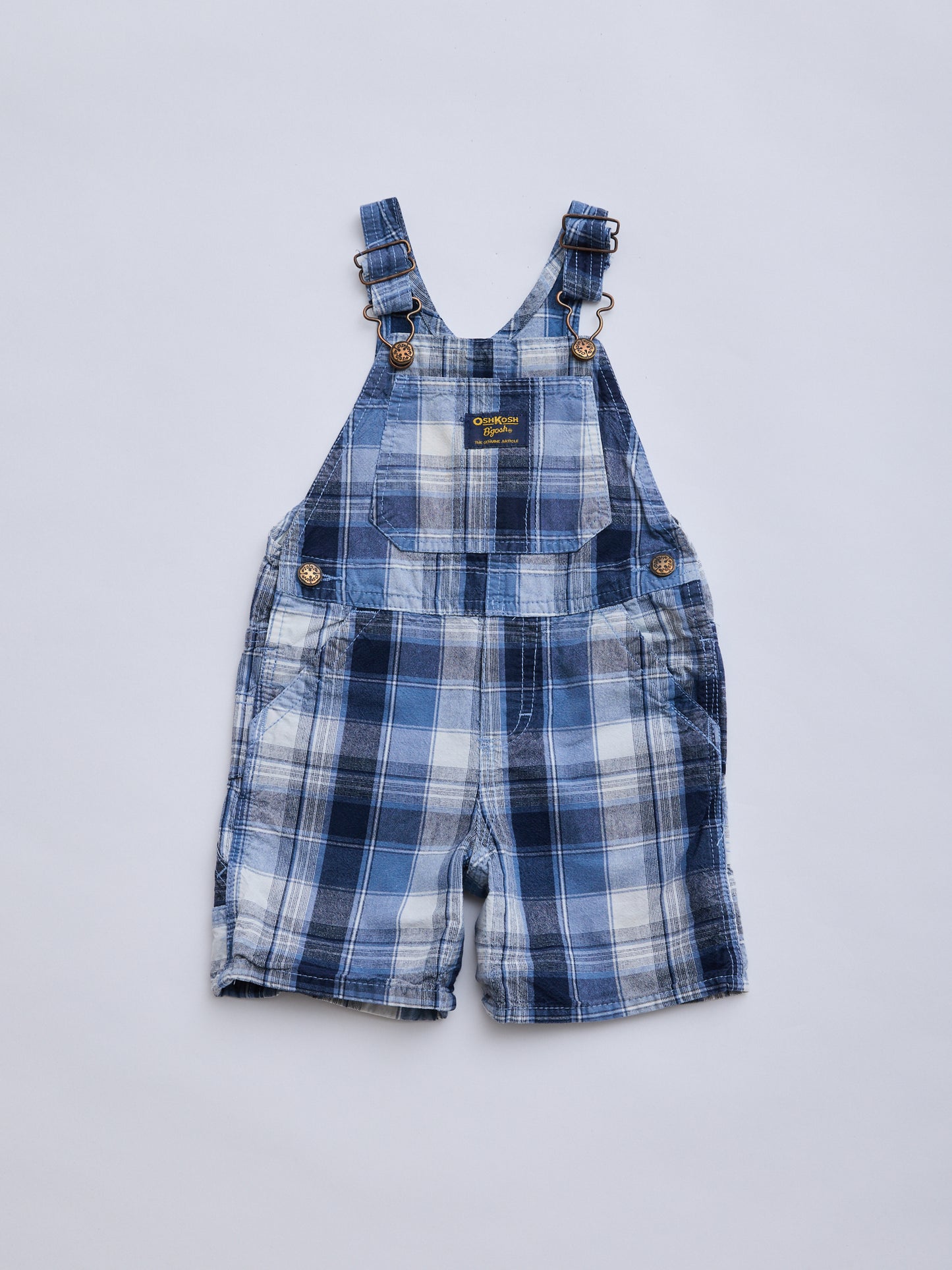 Blue Check OshKosh Shorties // 18 Months