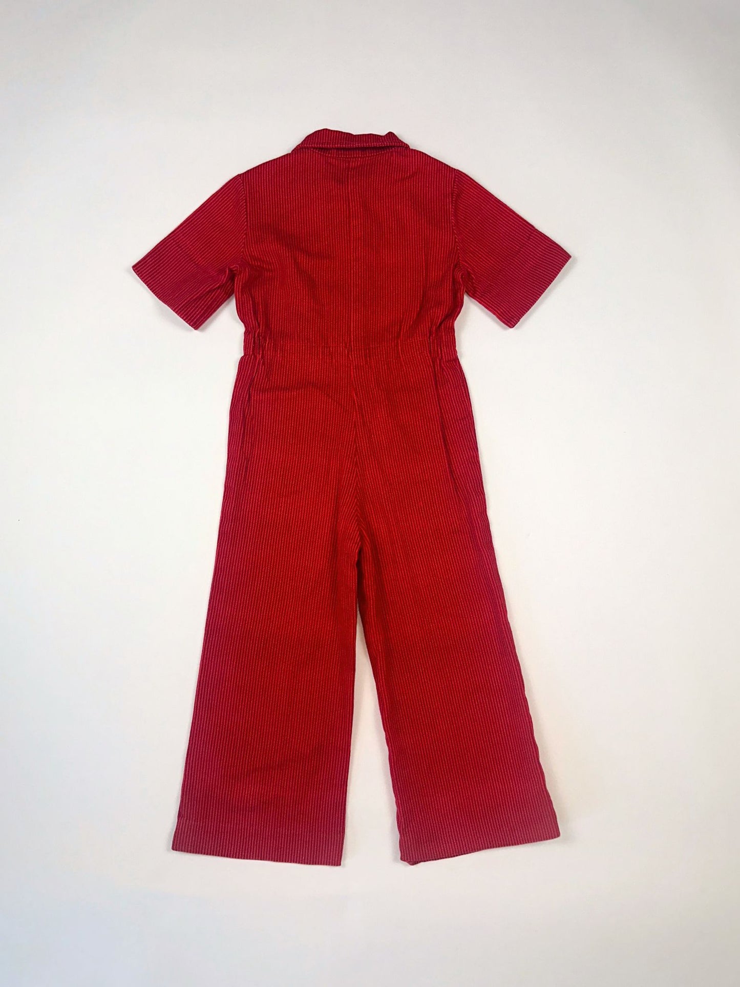 Red Stripe Jumpsuit With Floral Detail // 5 Years