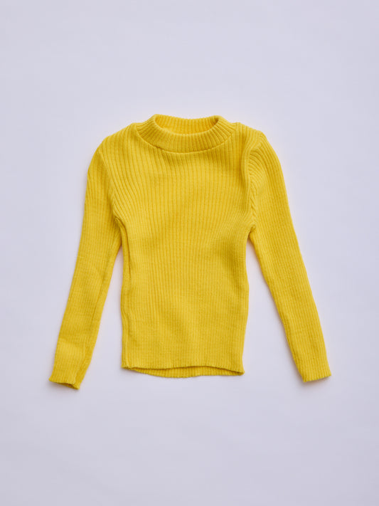 Yellow Ribbed Turtleneck Jumper // 12 Months