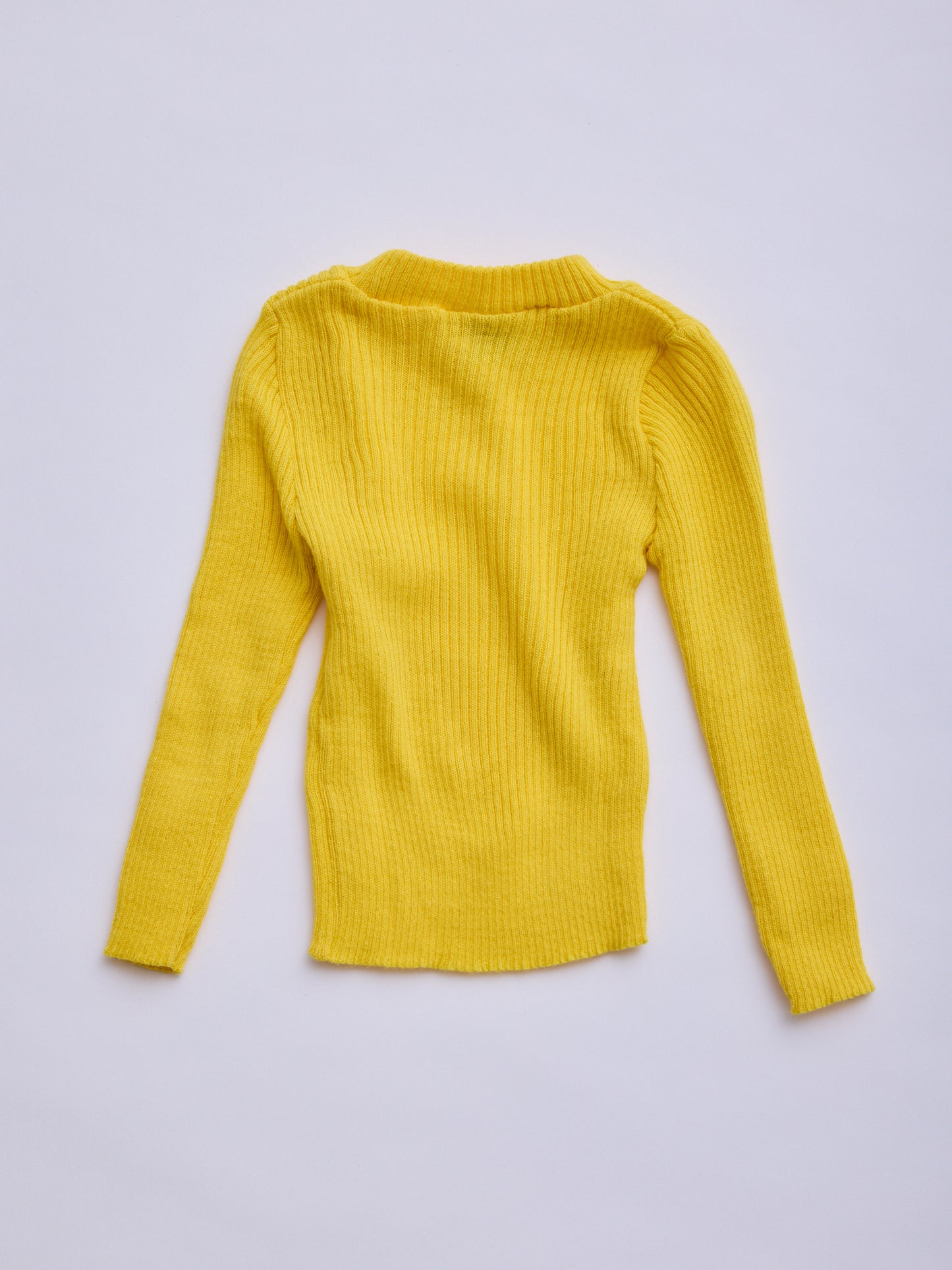 Yellow Ribbed Turtleneck Jumper // 12 Months