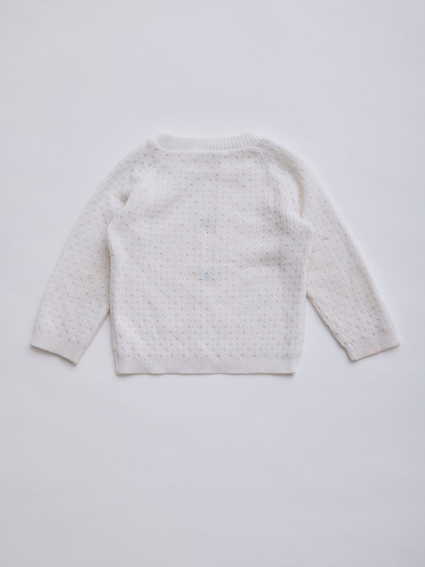 Strawberry Knitted White Jumper // 3-4 Years