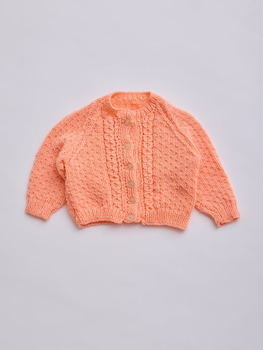 Orange Knitted Cardigan // 3 Months