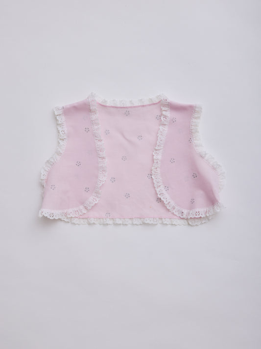 Floral Pink Waistcoat // 6 Months