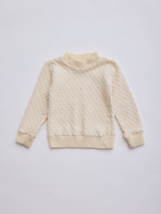 Cream Waffle Knit Jumper // 3 Years