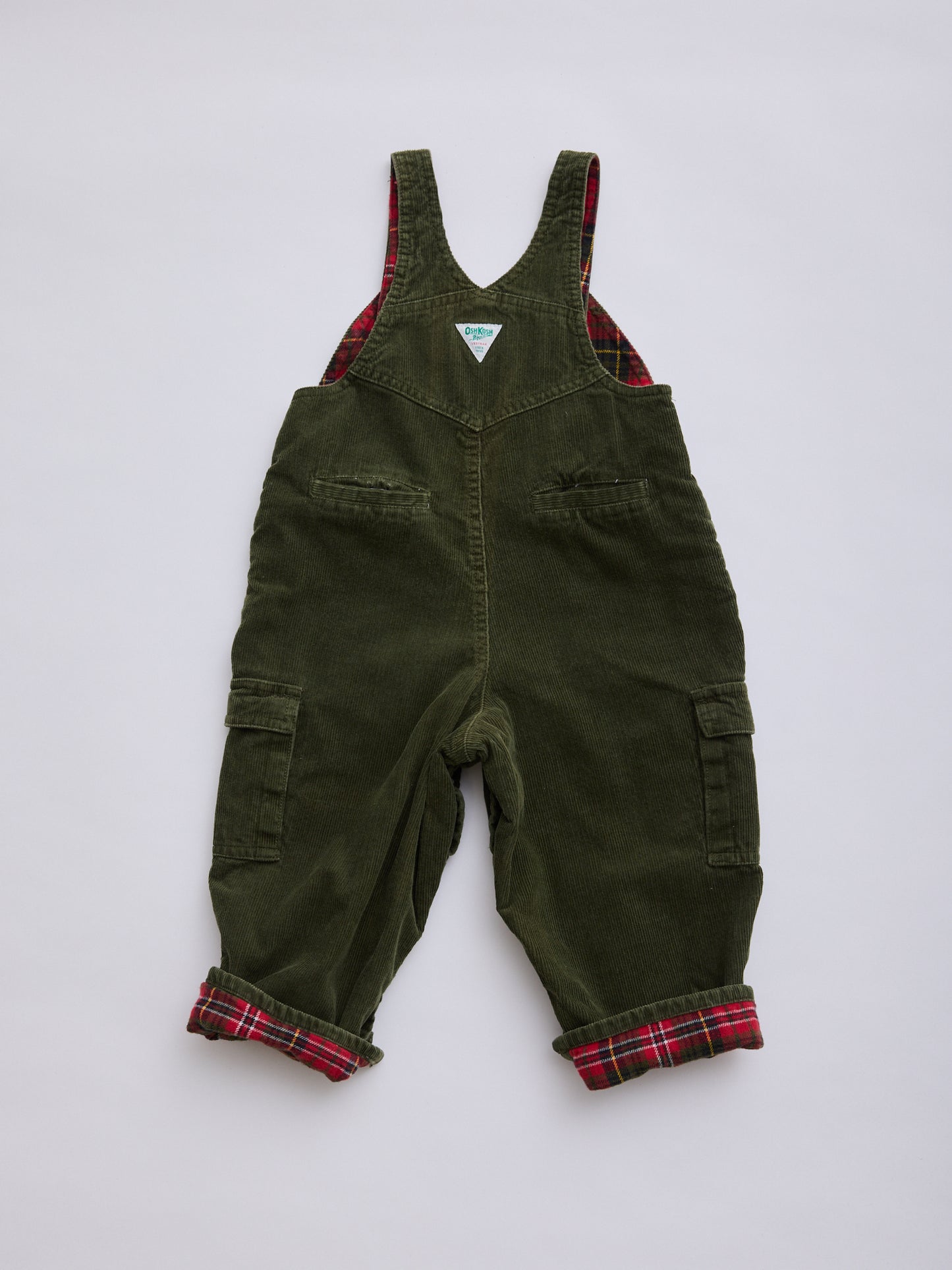 OshKosh Green Cord Dungarees // 2 Years