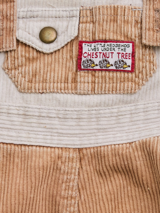 Beige Cord Dungarees // 2-3 Years