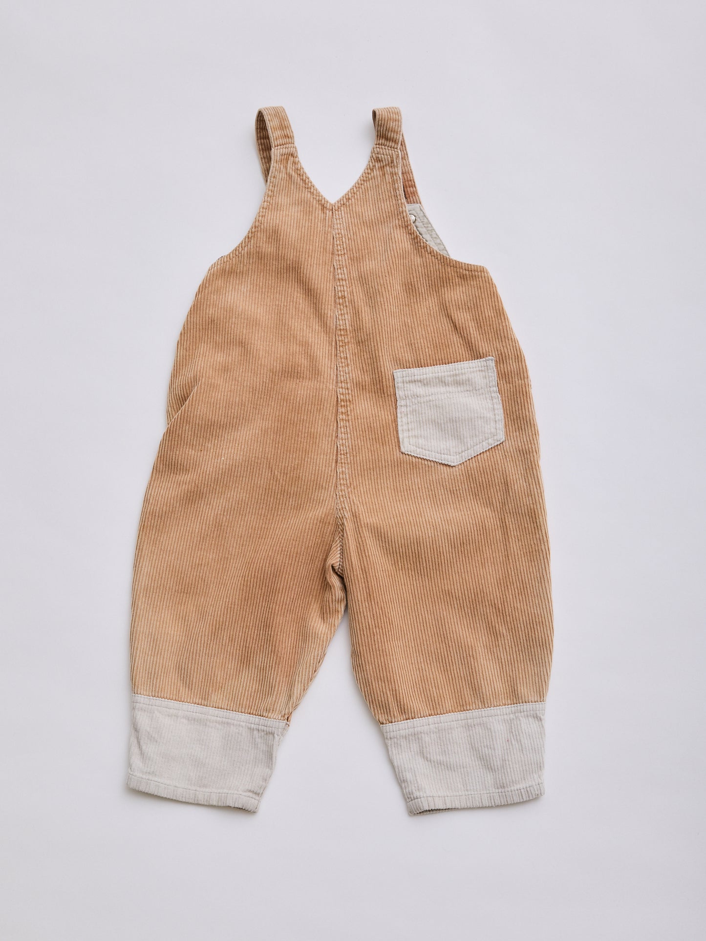 Beige Cord Dungarees // 2-3 Years