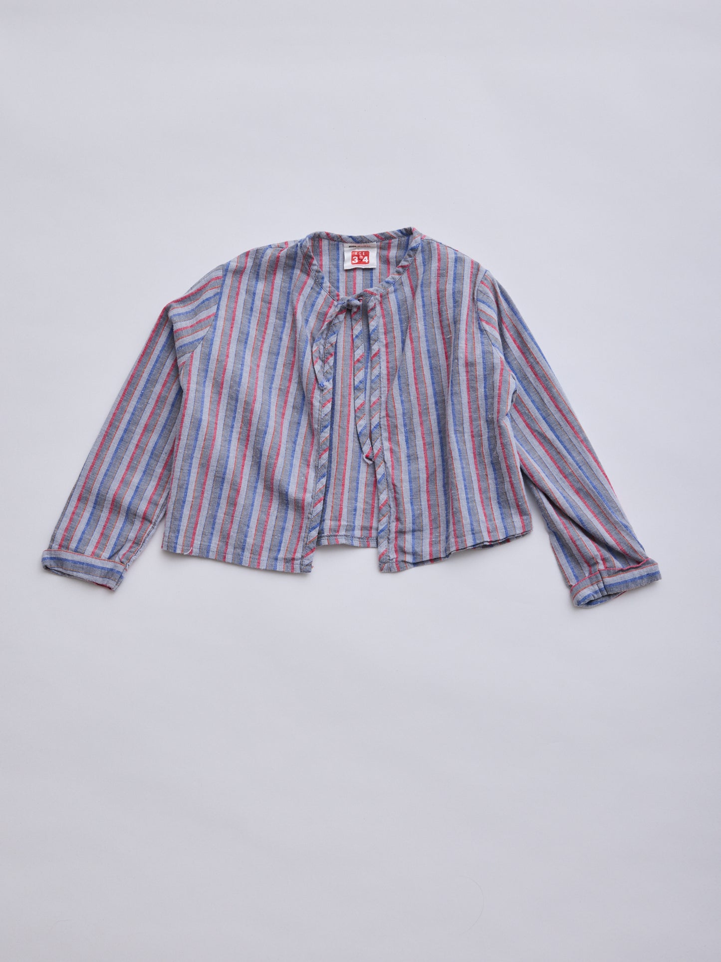 COLLEGIATE Stripe Tie Shirt // 3-4 Years