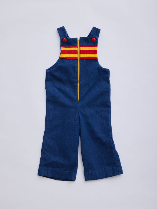 Denim Stripe Dungarees // 2 Years