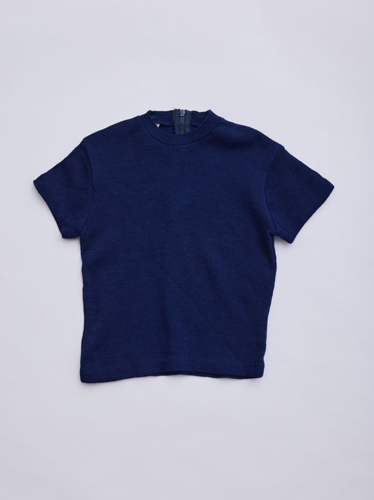 COLLEGIATE Knitted Navy T-Shirt // 4 Years