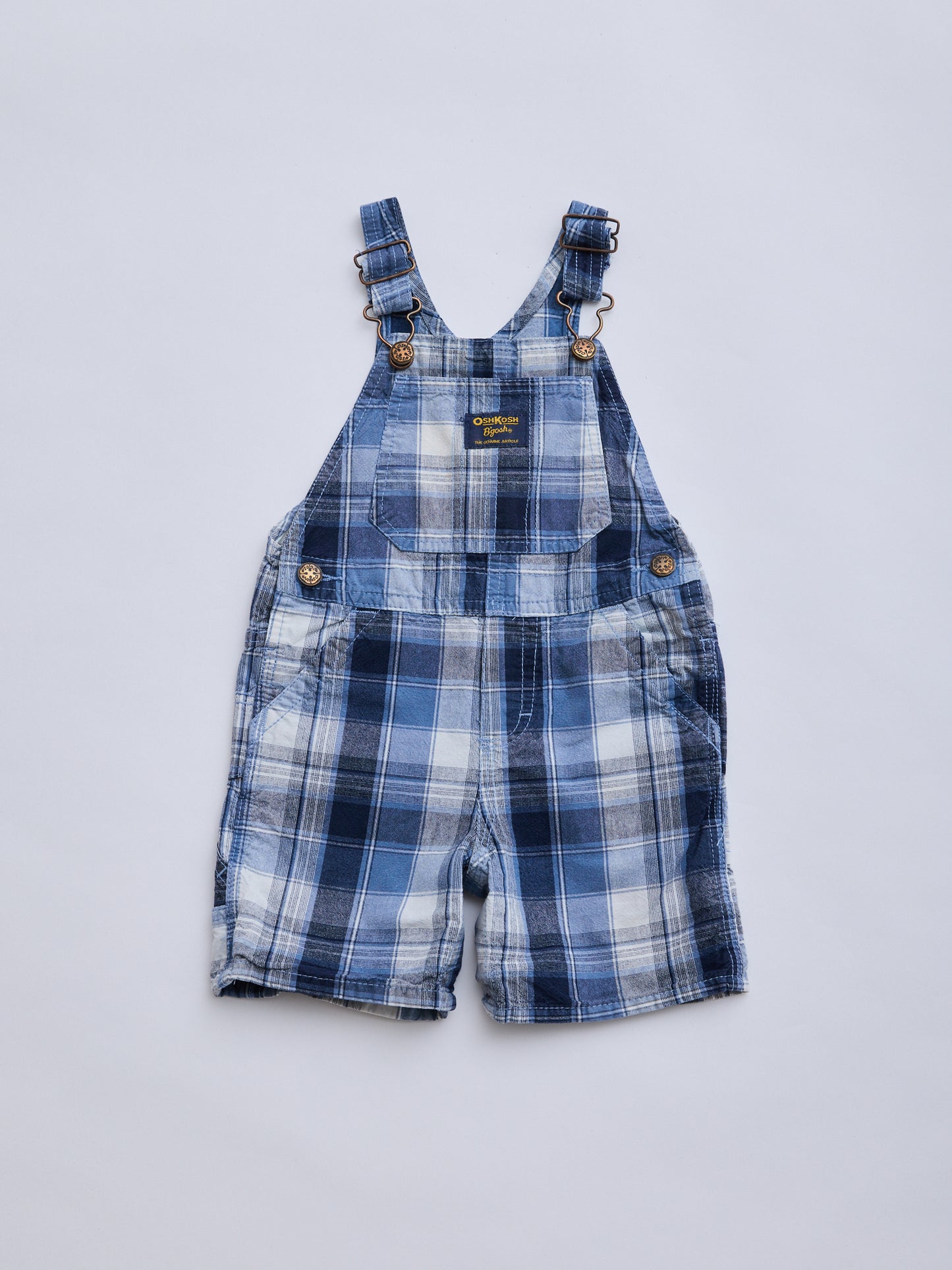 COLLEGIATE Blue Check OshKosh Shorties // 18 Months