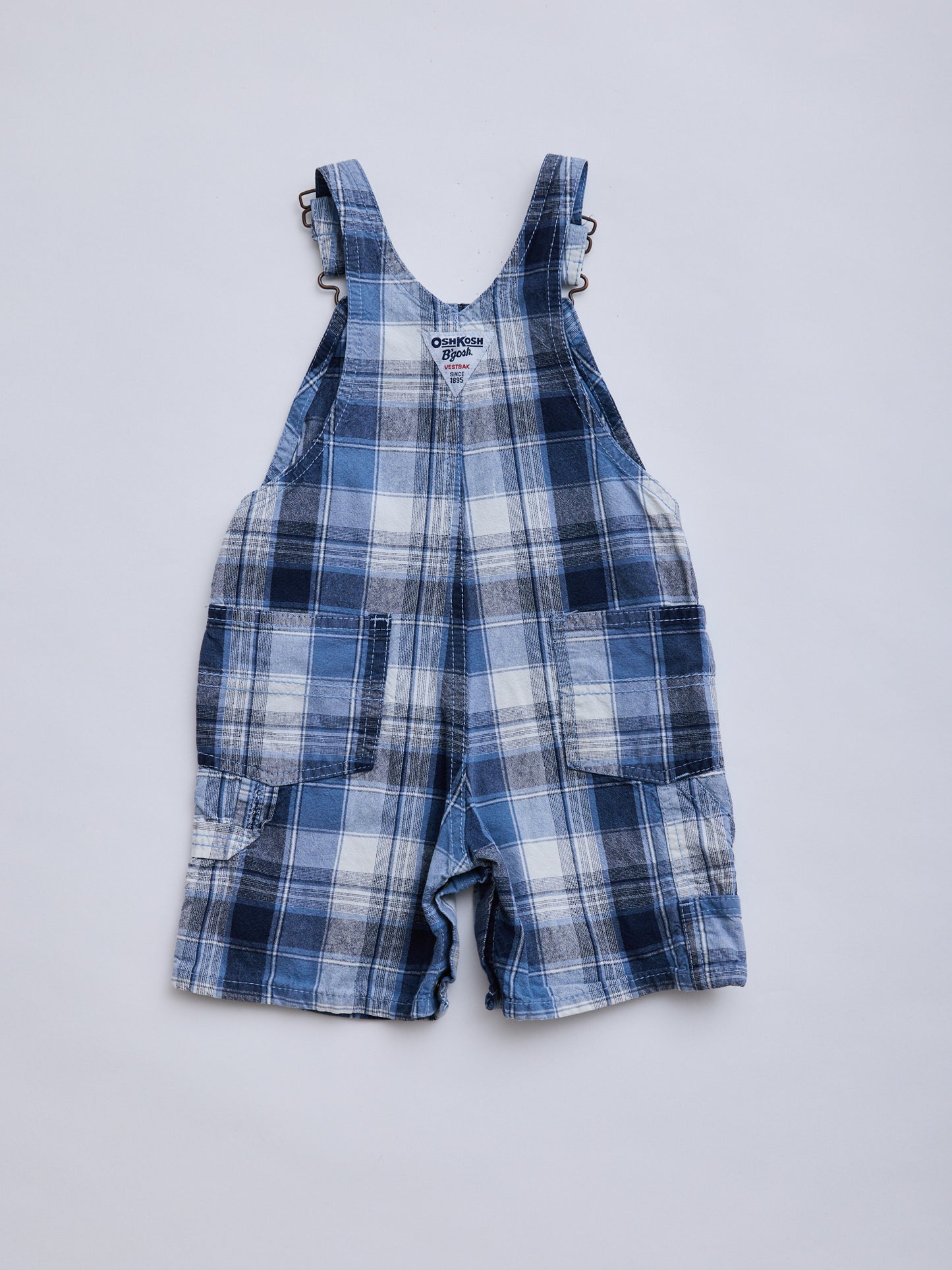 COLLEGIATE Blue Check OshKosh Shorties // 18 Months