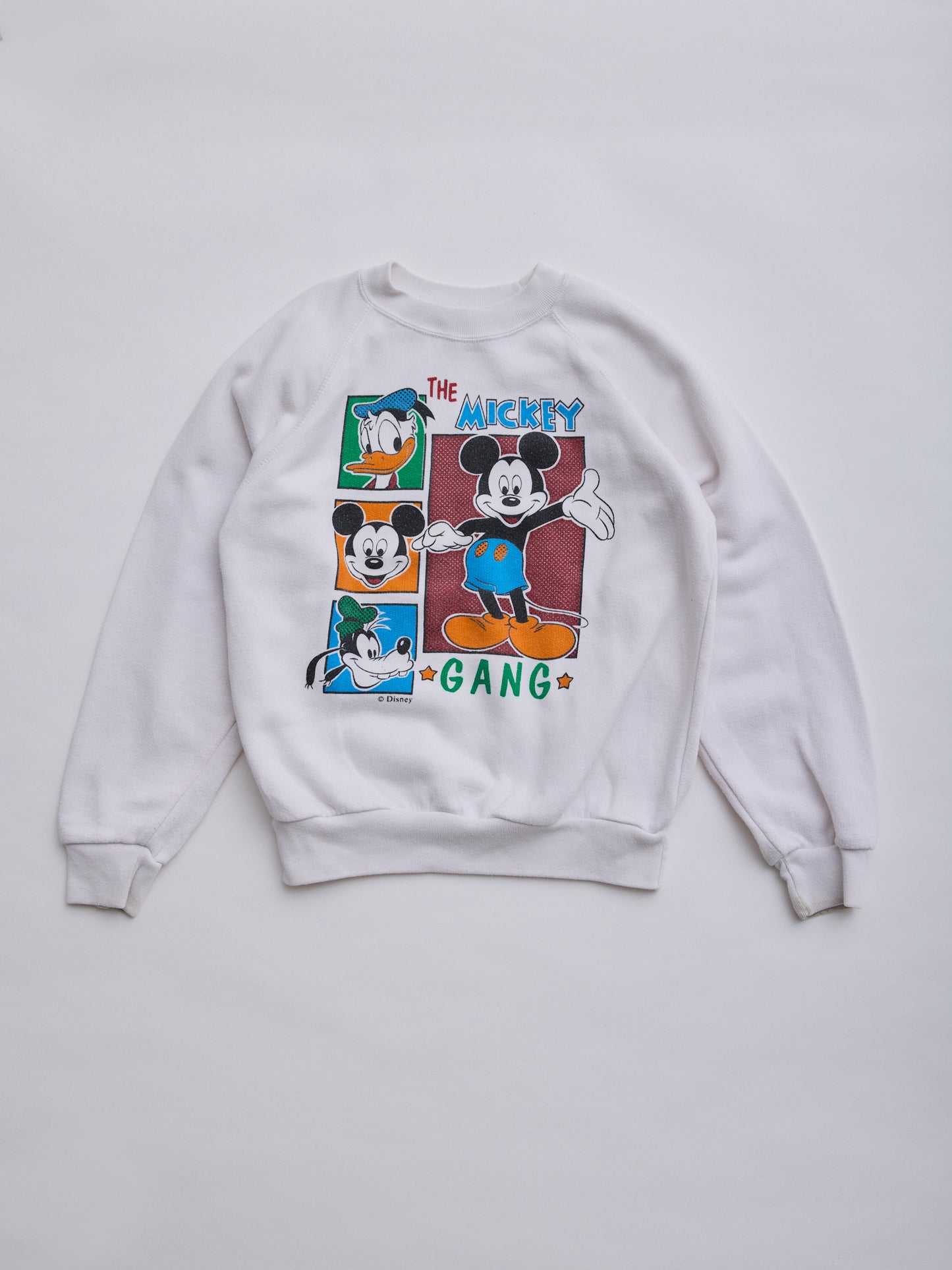 White Mickey Mouse Sweatshirt // 9-10 Years