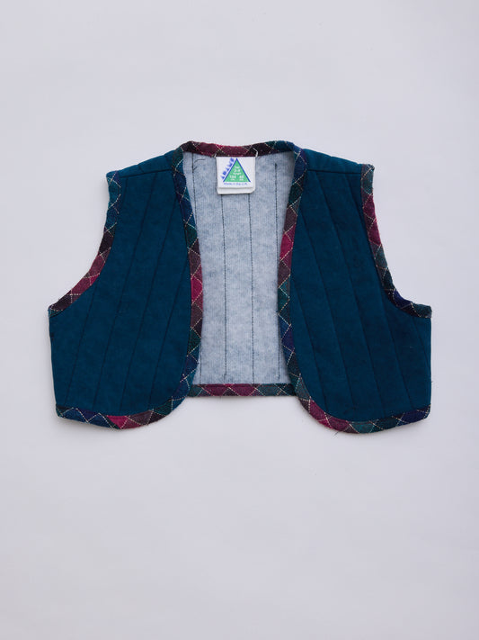 Forest Green Tartan Gillet // 3 Years