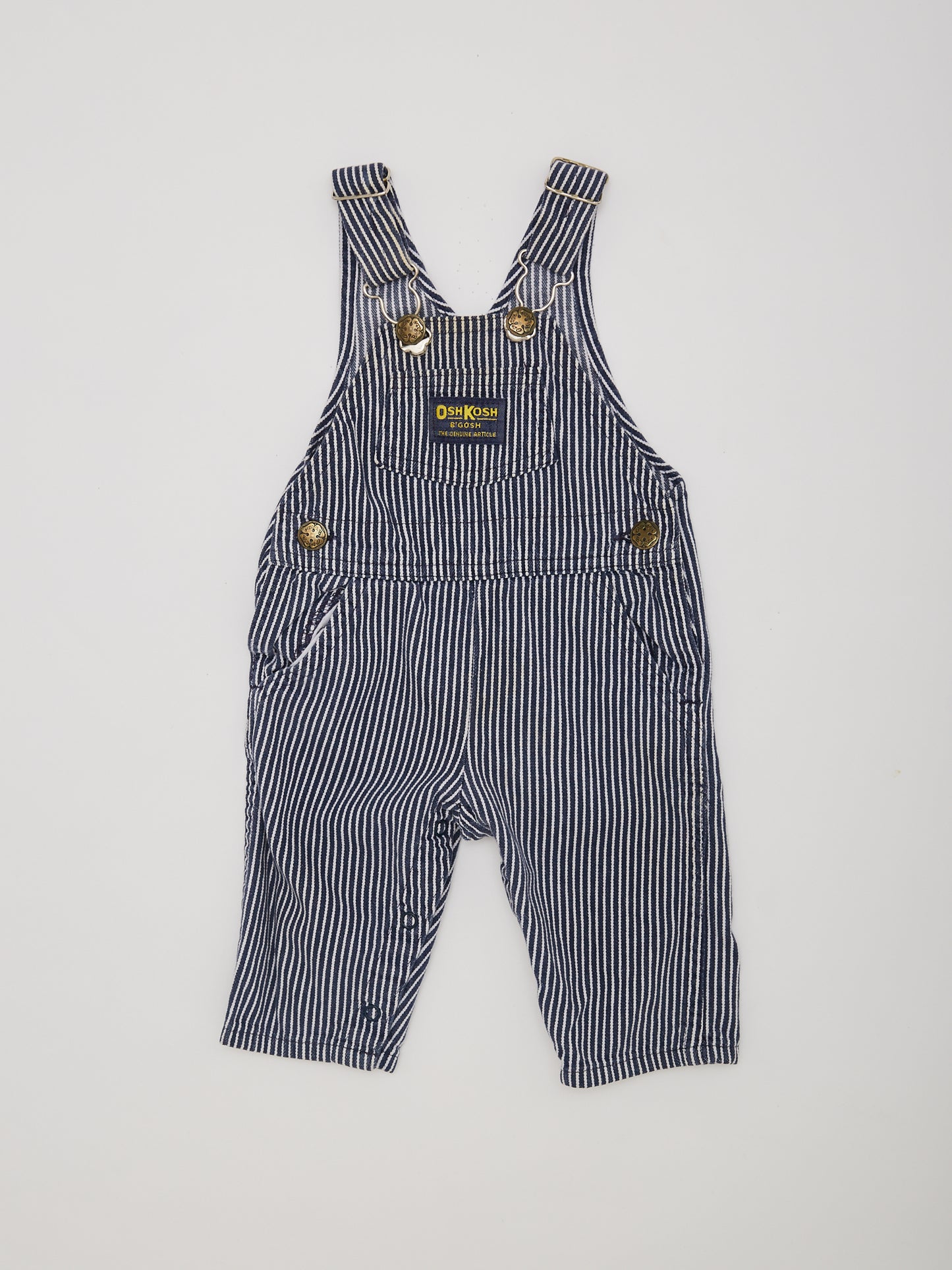 OshKosh Stripe Denim Dungarees // 3-6 Months