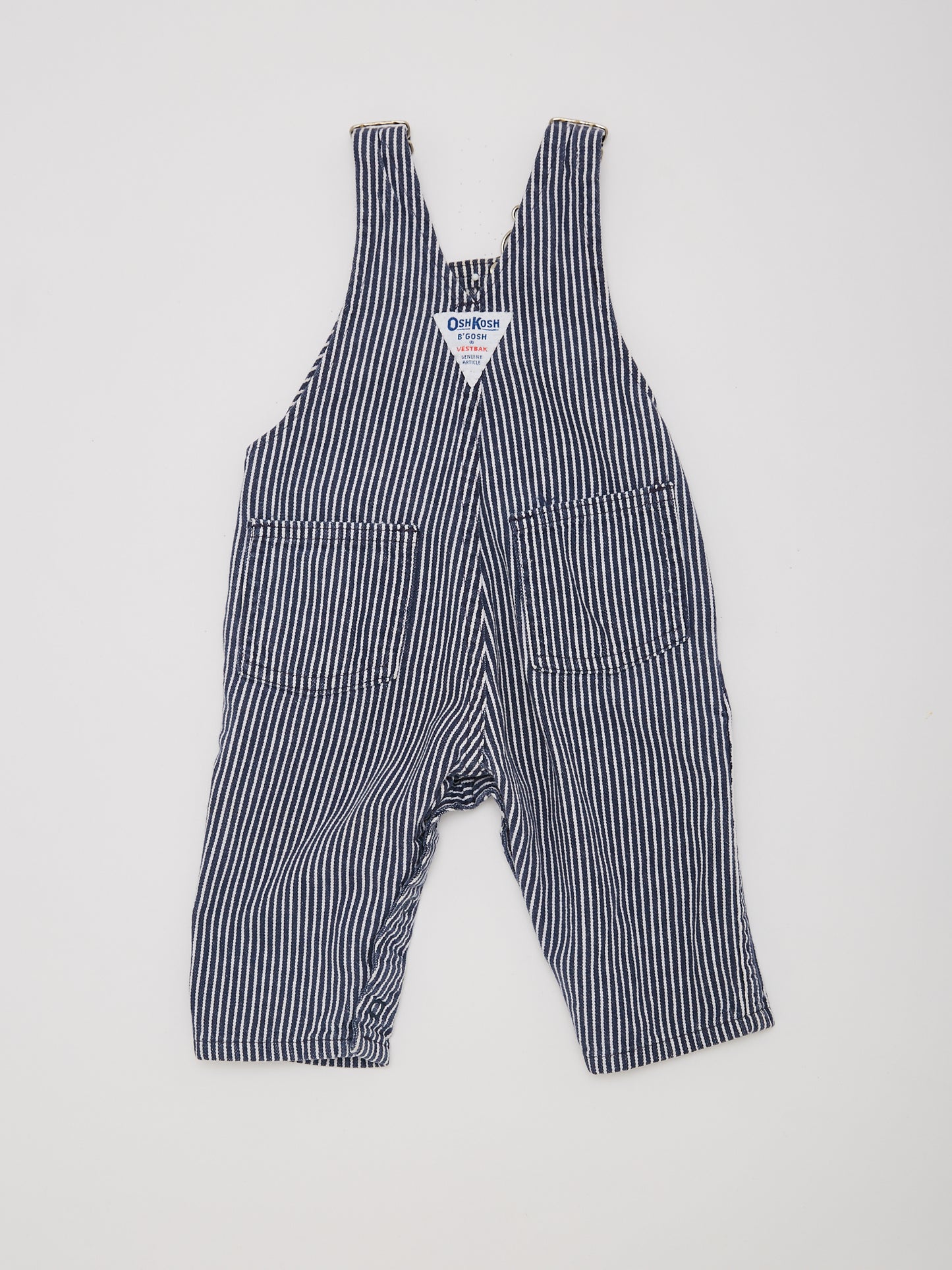 OshKosh Stripe Denim Dungarees // 3-6 Months