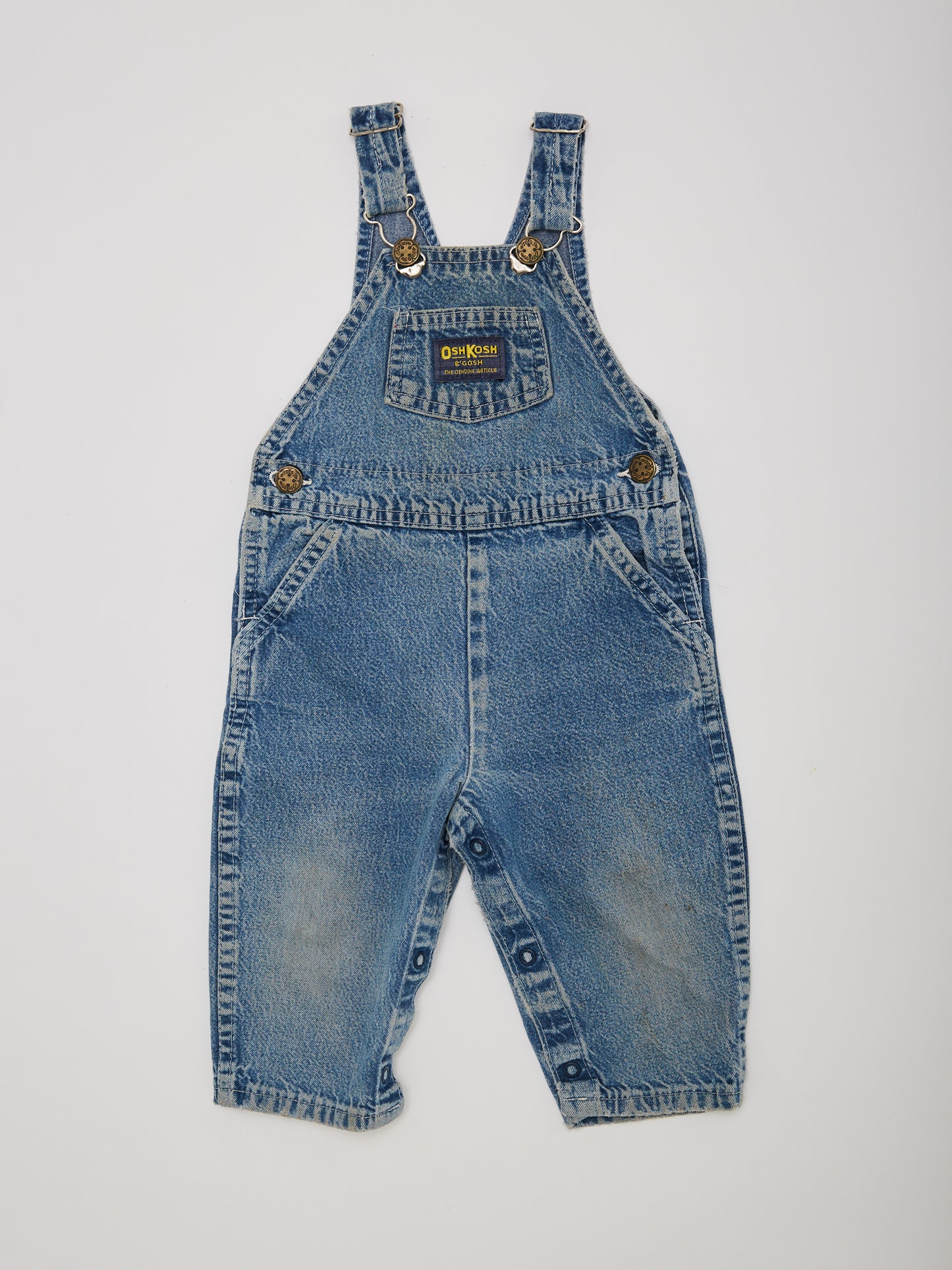 OshKosh Lightwash Denim Dungarees // 12 Months