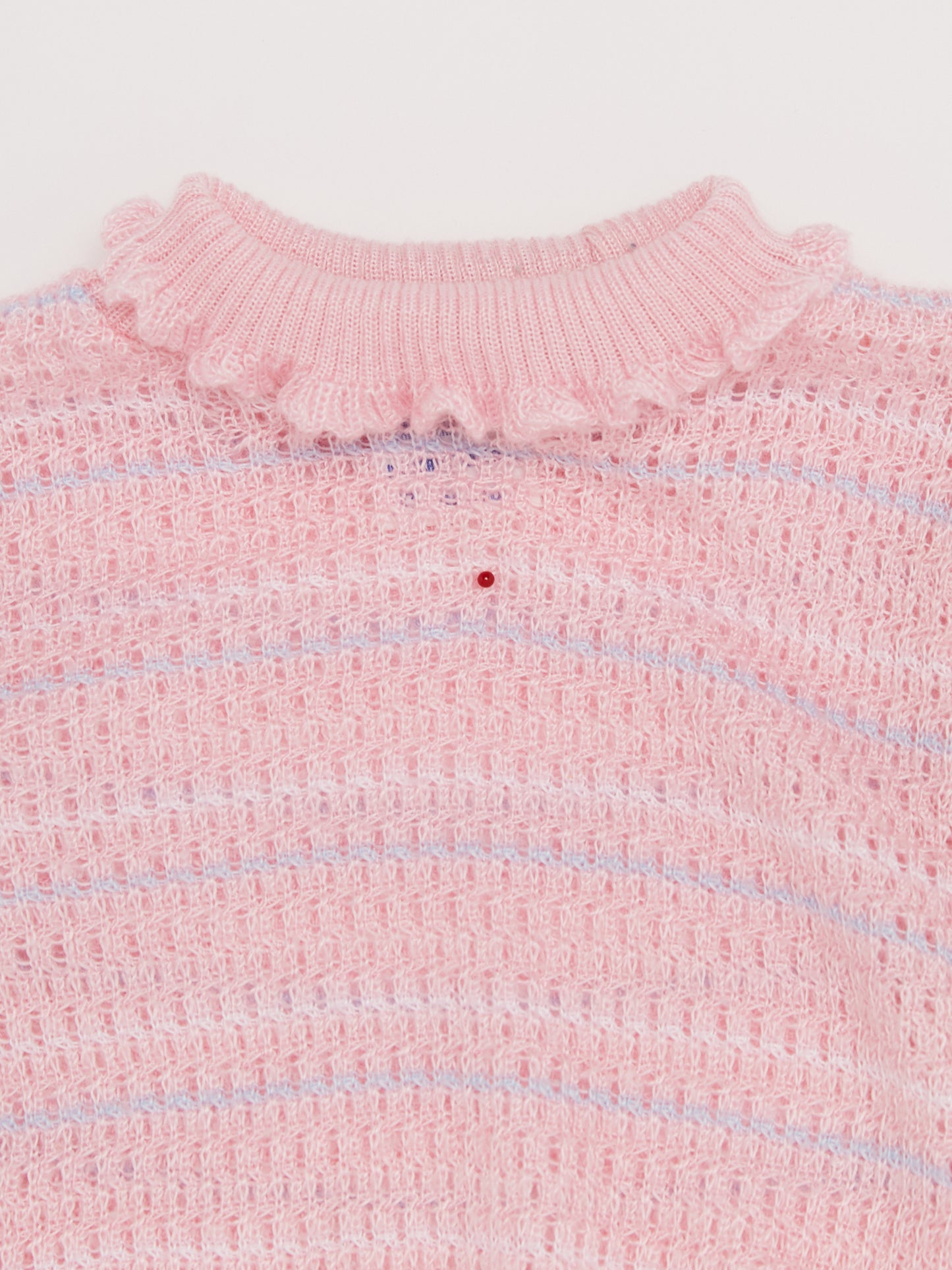 Crochet Pink Frill Neck Top // 18 Months