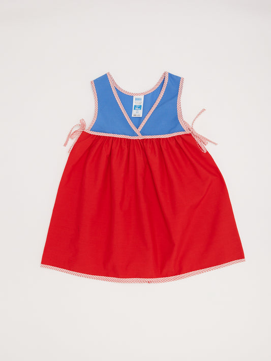 Red & Blue Tie Sundress // 2-3 Years