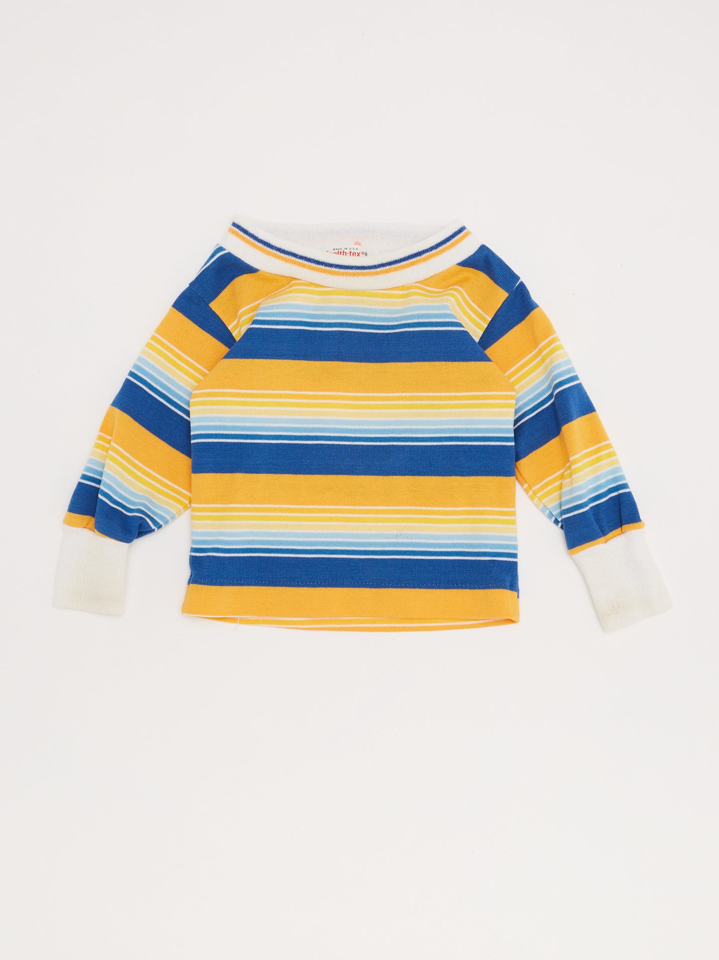 Long Sleeve Stripe Yellow & Blue Top // 6-9 Months