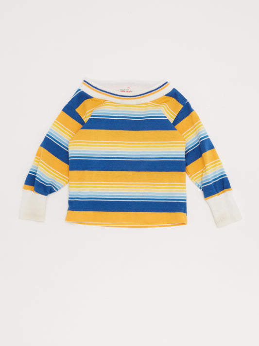 Long Sleeve Stripe Yellow & Blue Top // 6-9 Months