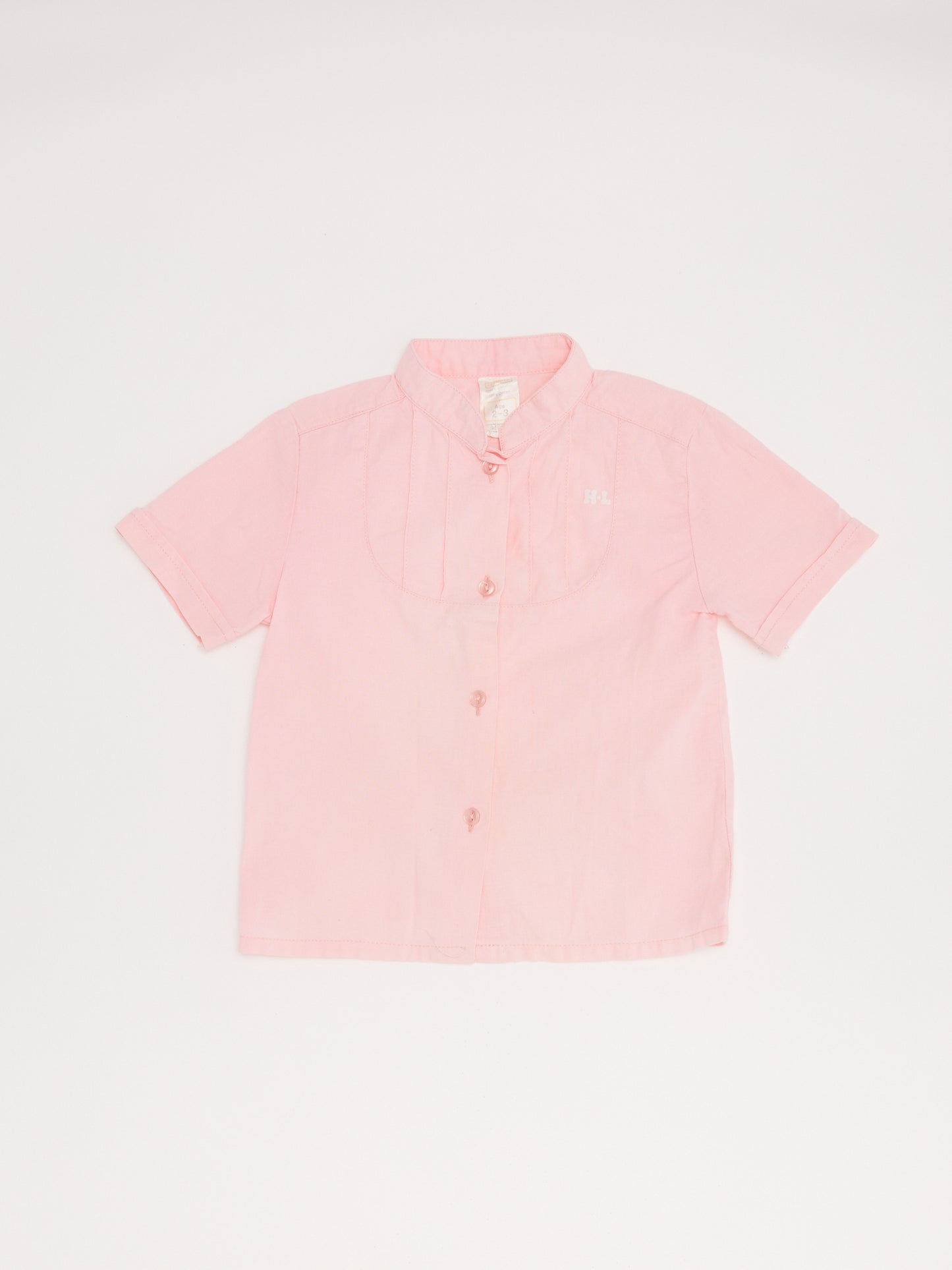 Pink Bib Detail Shirt // 2-3 Years