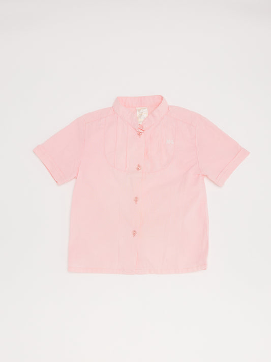 Pink Bib Detail Shirt // 2-3 Years