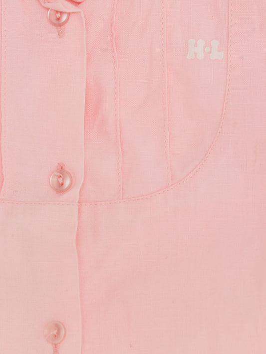 Pink Bib Detail Shirt // 2-3 Years