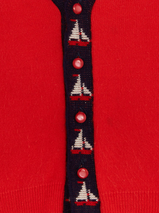 Red Sailor Trim Cardigan // 2-3 Years