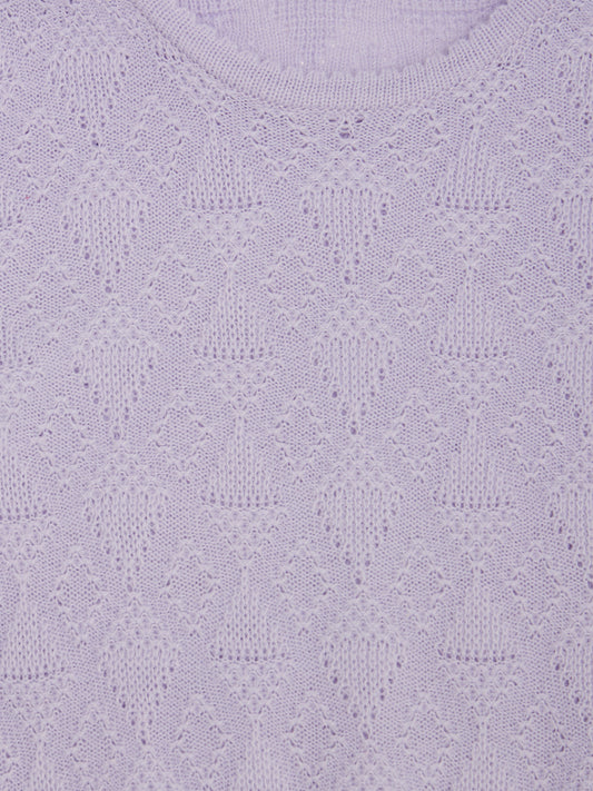 Diamond Knit Lilac Jumper // 3-4 Years