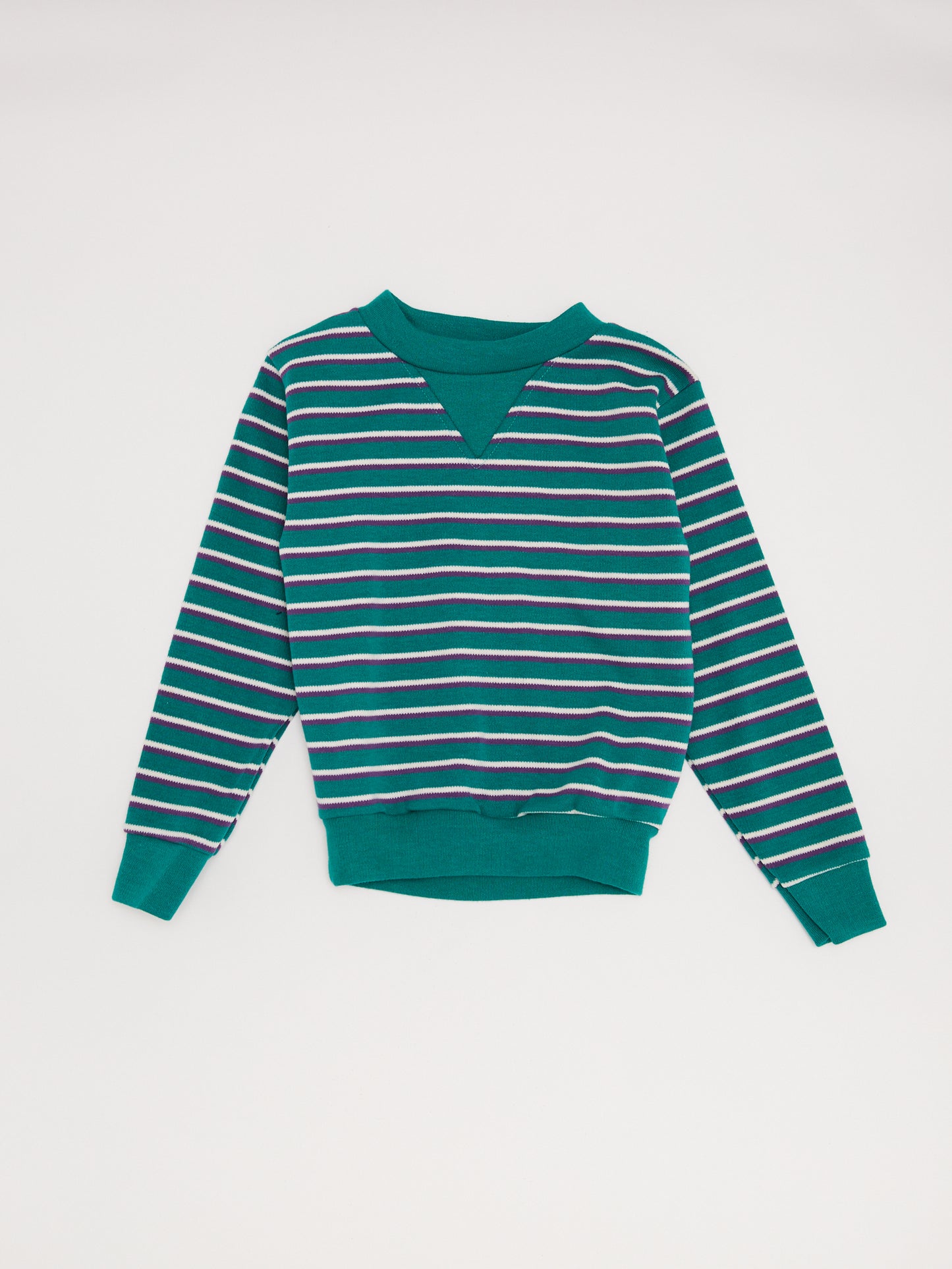 COLLEGIATE Green & Purple Stripe Jumper // 6 years