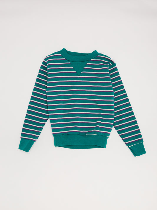 COLLEGIATE Green & Purple Stripe Jumper // 6 years