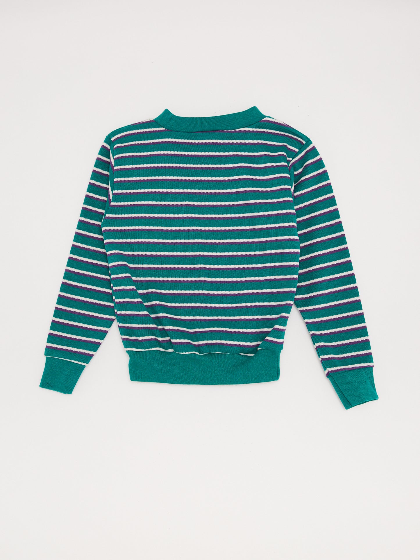 COLLEGIATE Green & Purple Stripe Jumper // 6 years