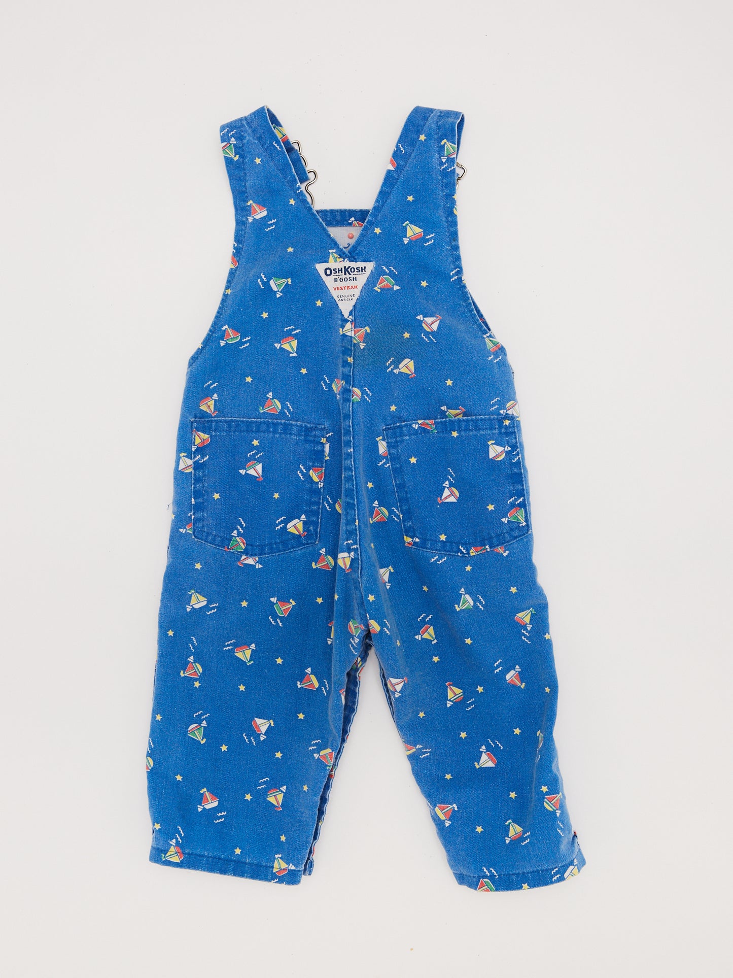 OshKosh Blue Boat Dungarees // 6-9 Months