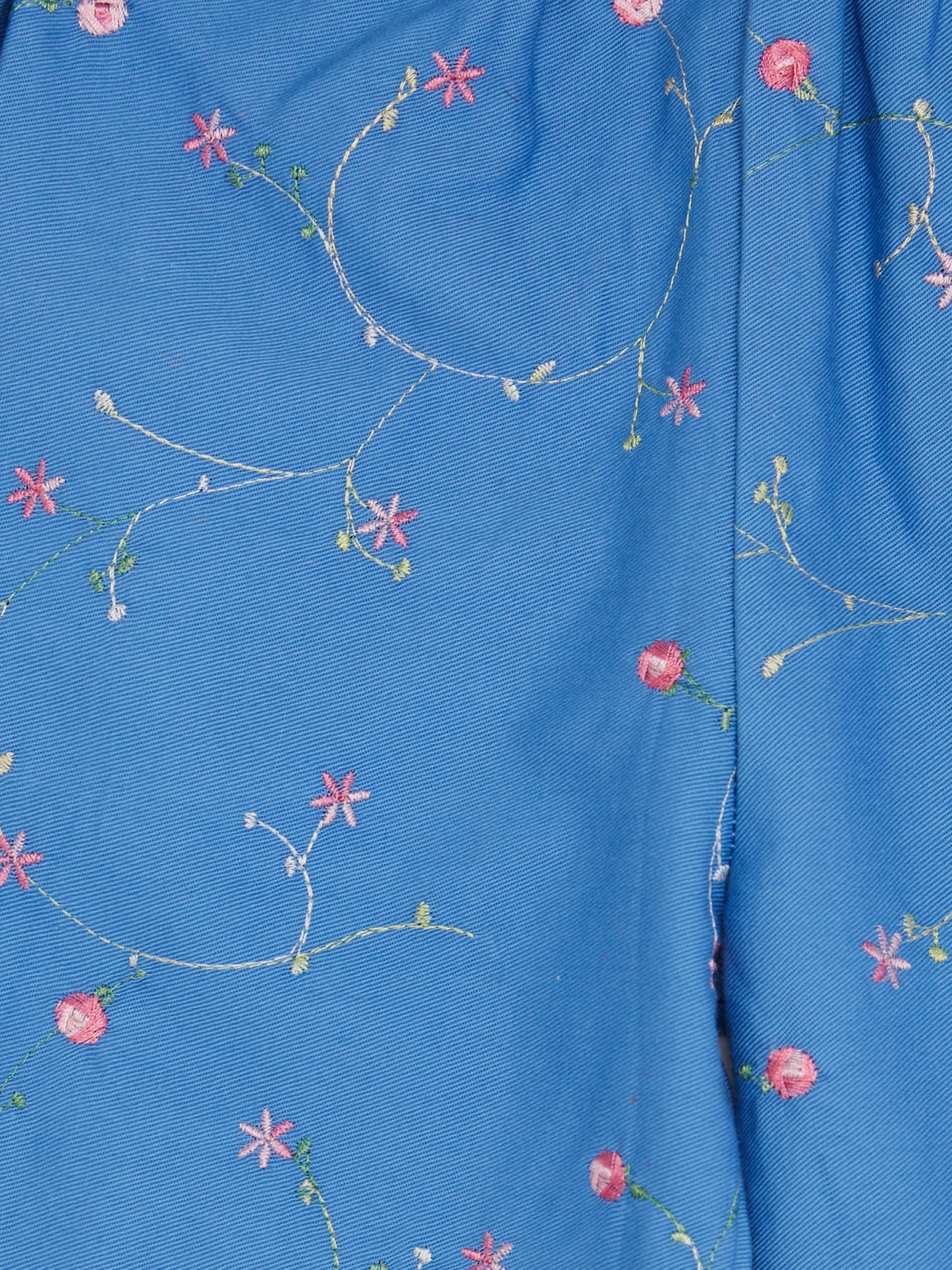 Floral Embroidery Blue Trousers // 4 Years