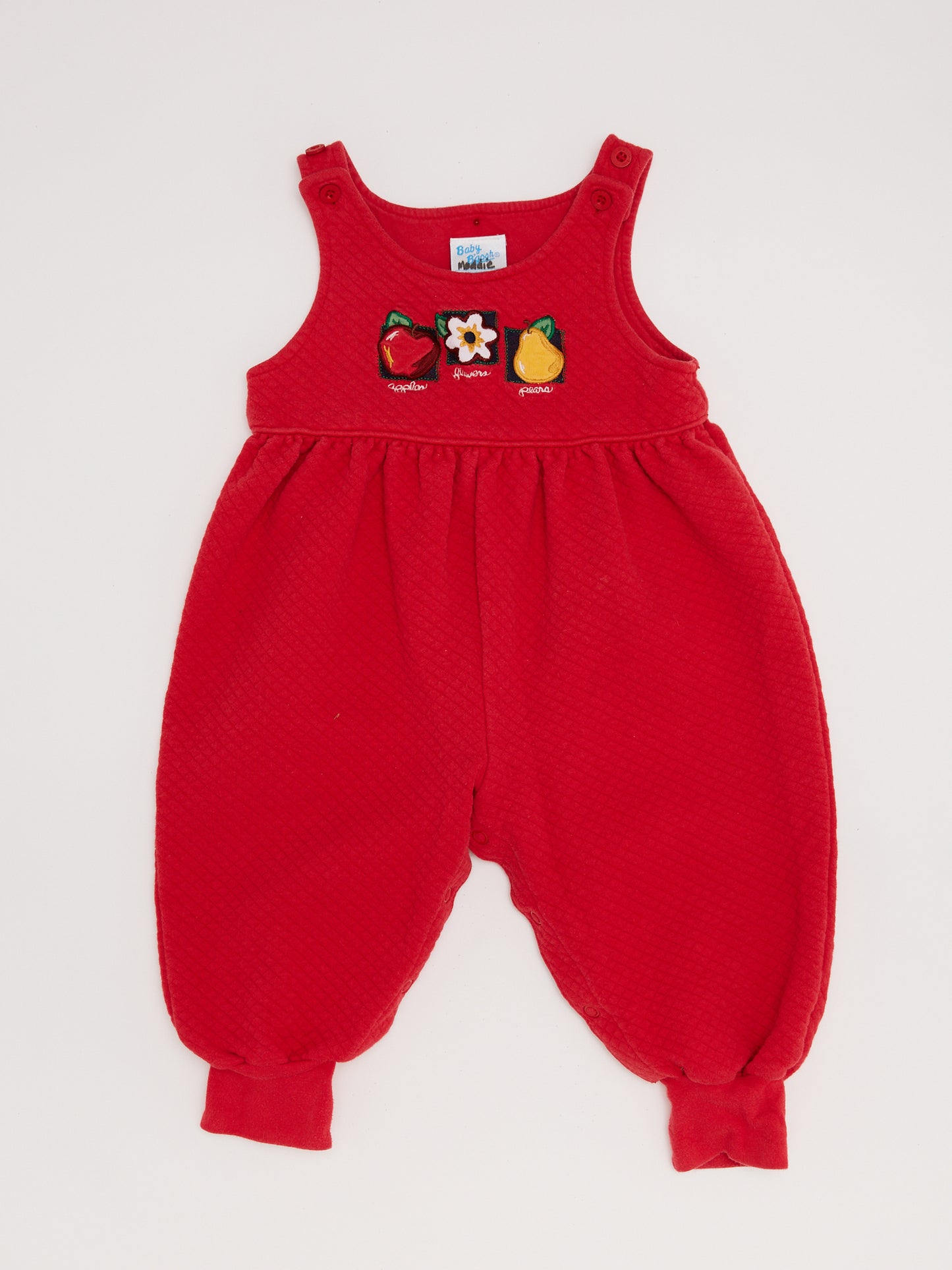 Baby B'Gosh Fruit Embroidered Red Jumpsuit // 18 Months