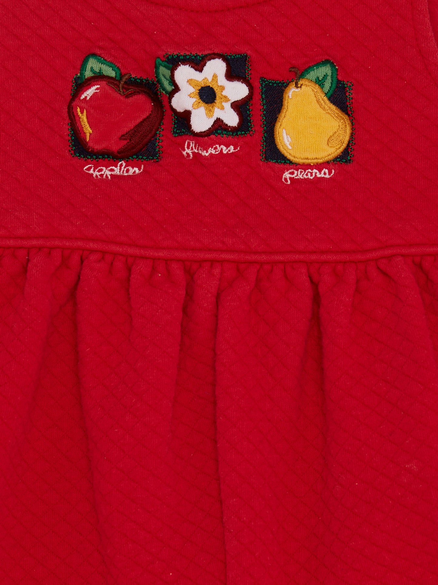 Baby B'Gosh Fruit Embroidered Red Jumpsuit // 18 Months