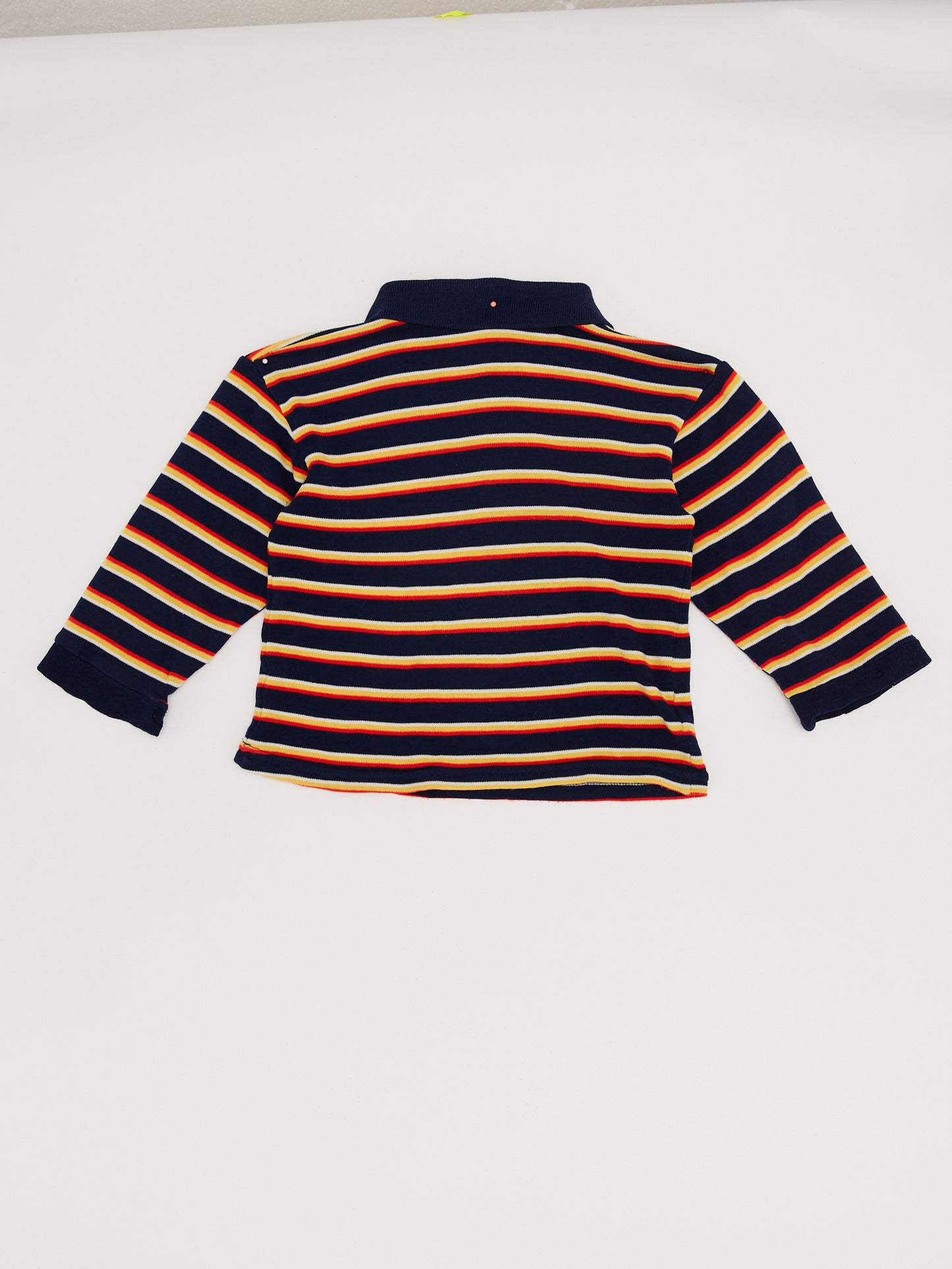 COLLEGIATE Navy Multi Stripe Long Sleeve Top // 3 Years