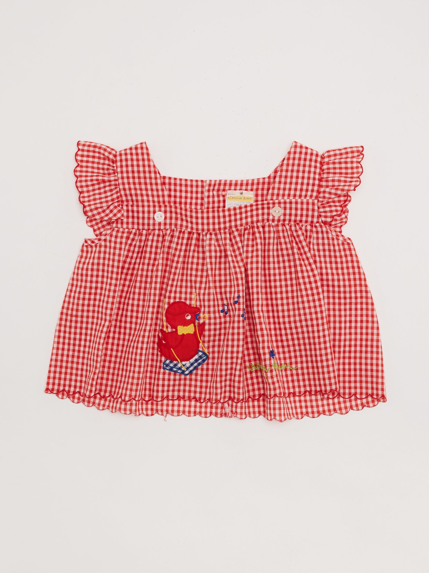 Gingham Check Red Smock Top // 18 Months