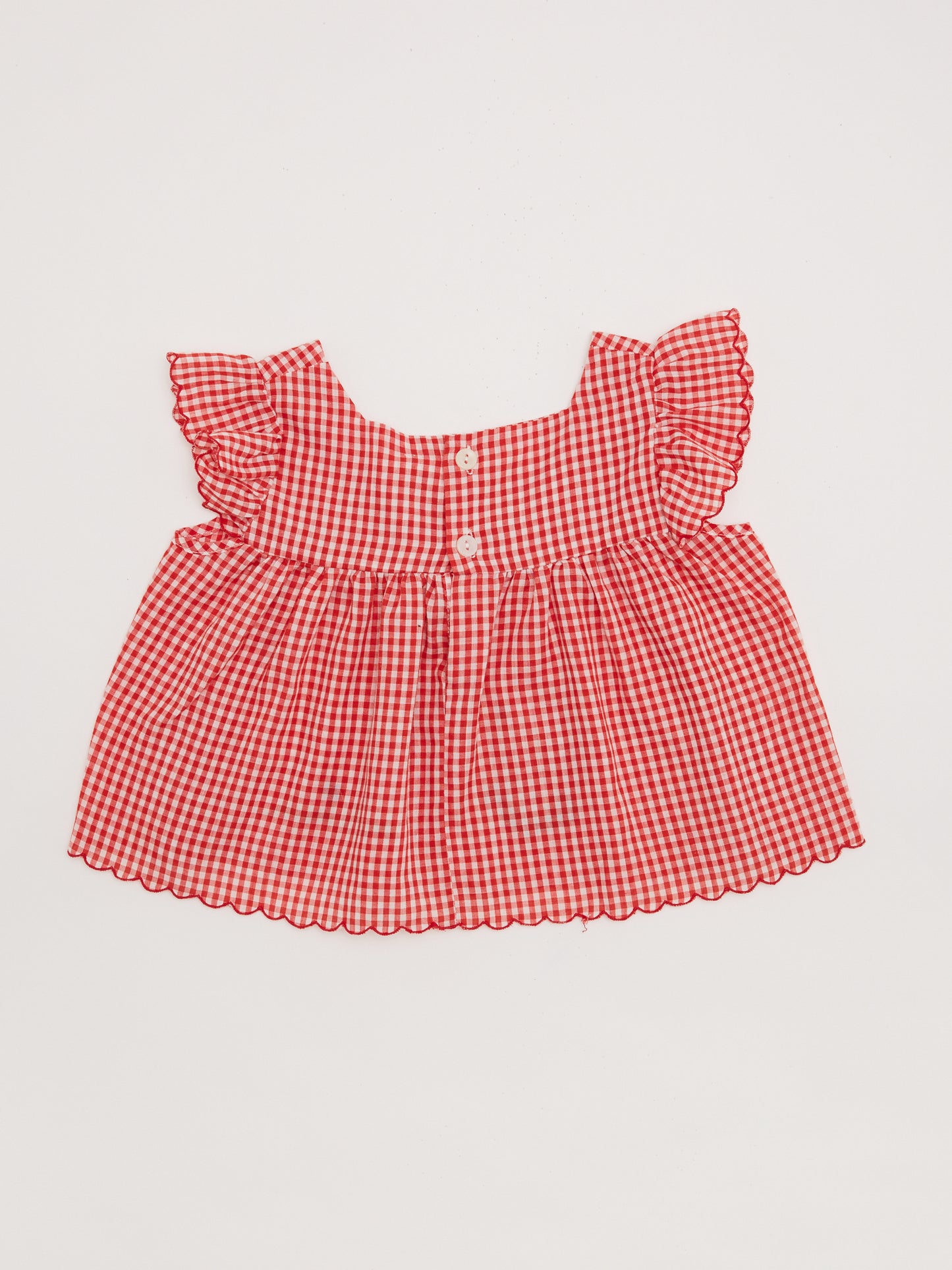 Gingham Check Red Smock Top // 18 Months