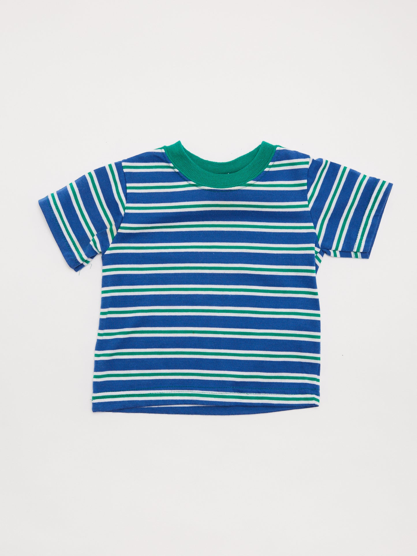 Green Stripe Blue T-Shirt // 12 Months