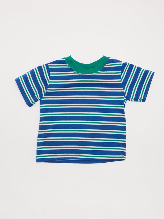 Green Stripe Blue T-Shirt // 12 Months