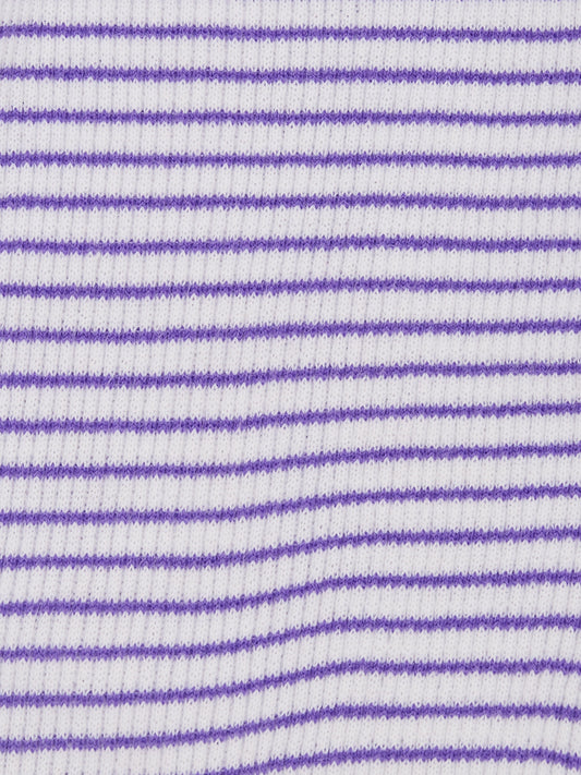 White & Purple Stripe Roll Neck // 2 Years