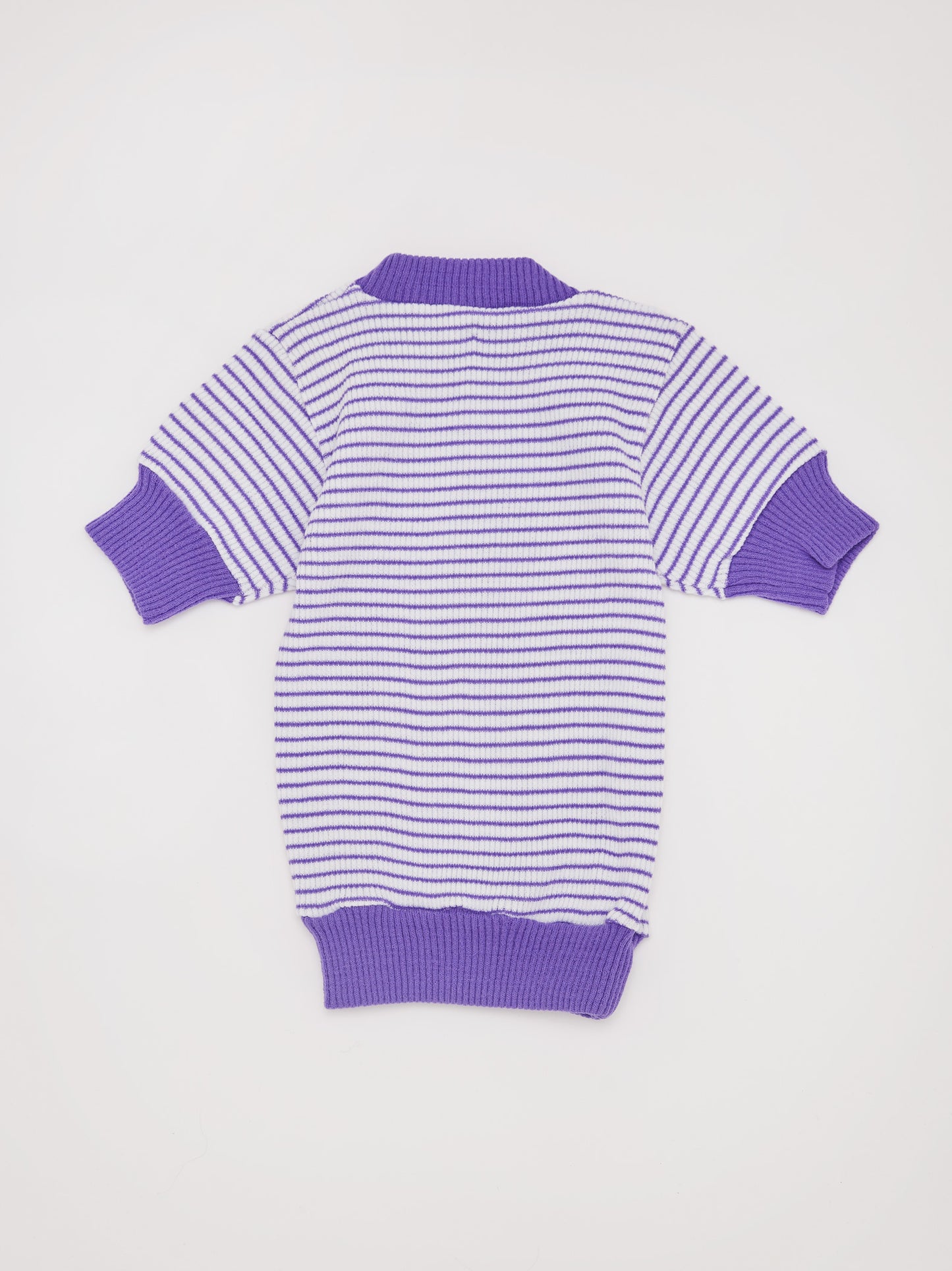 White & Purple Stripe Roll Neck // 2 Years