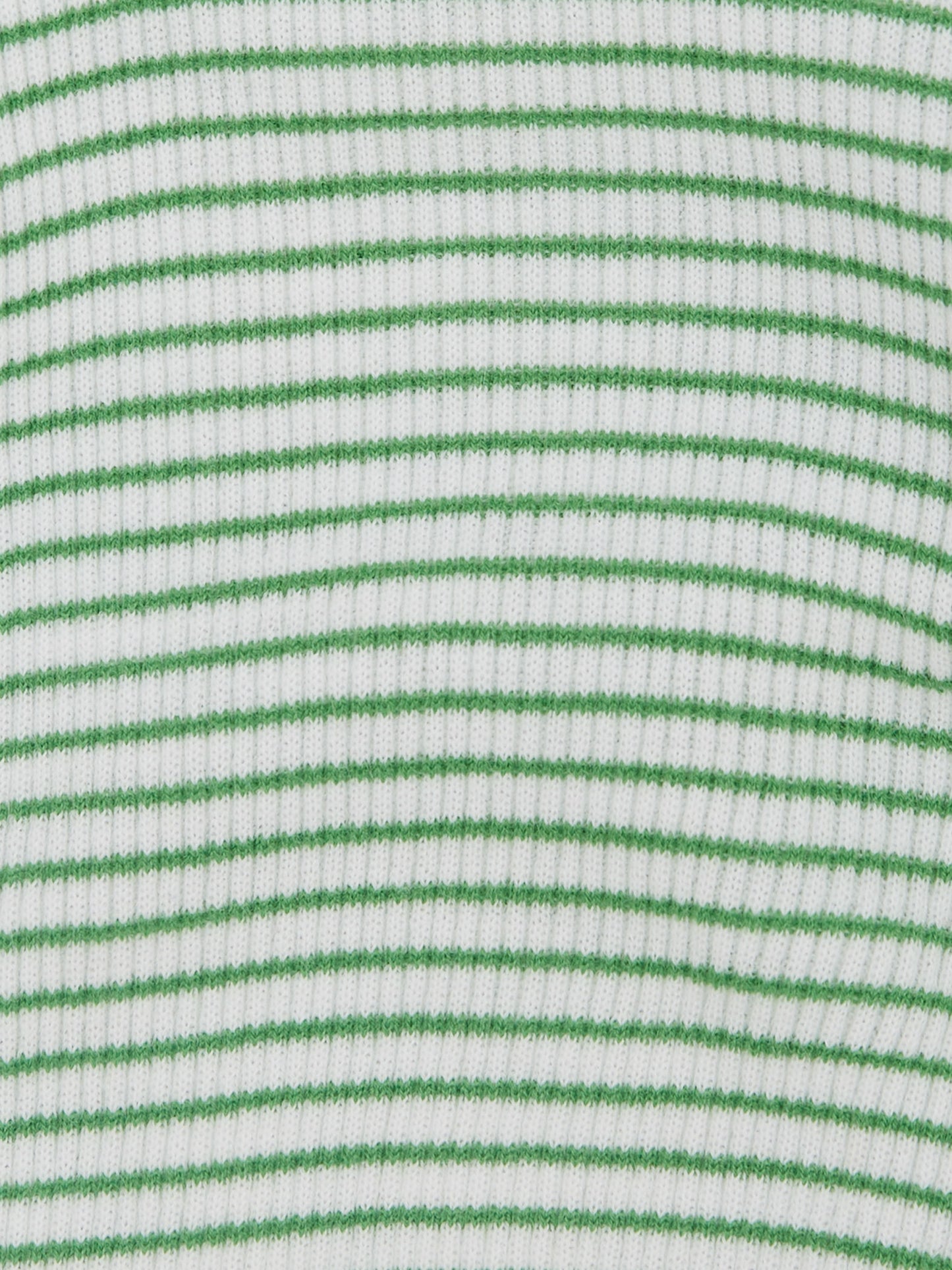 White & Green Stripe Roll Neck // 12-18 Months