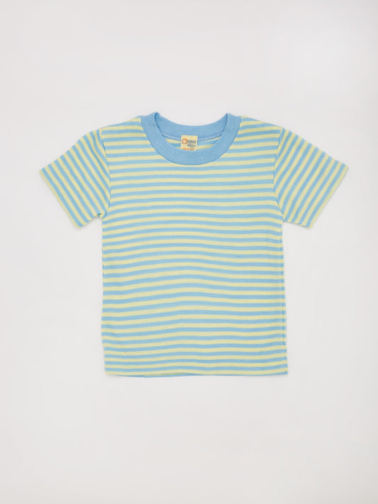 Stripe Blue & Lemon T-shirt // 2 Years