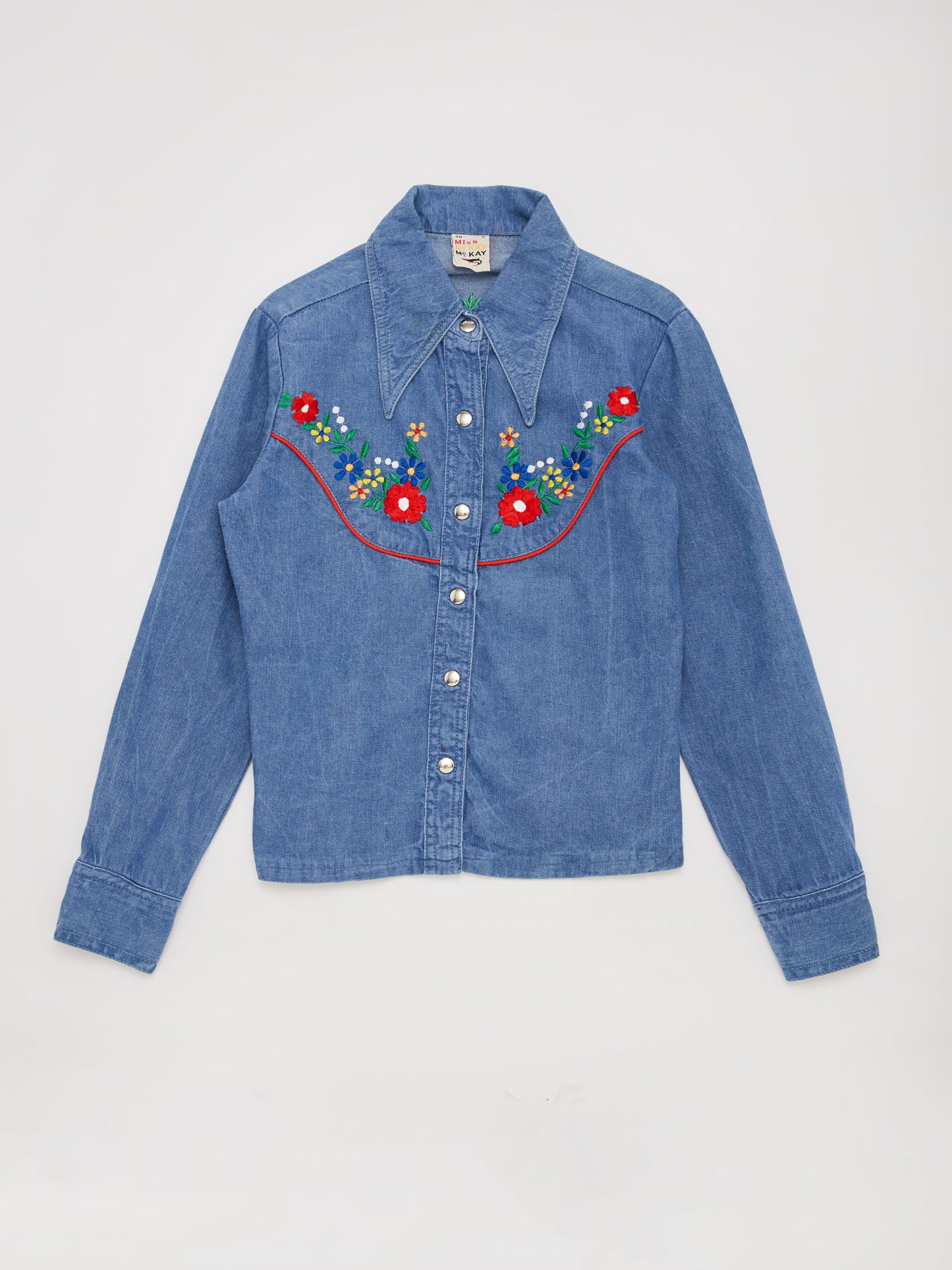 Floral Embroidered Denim Shirt // 10 Years