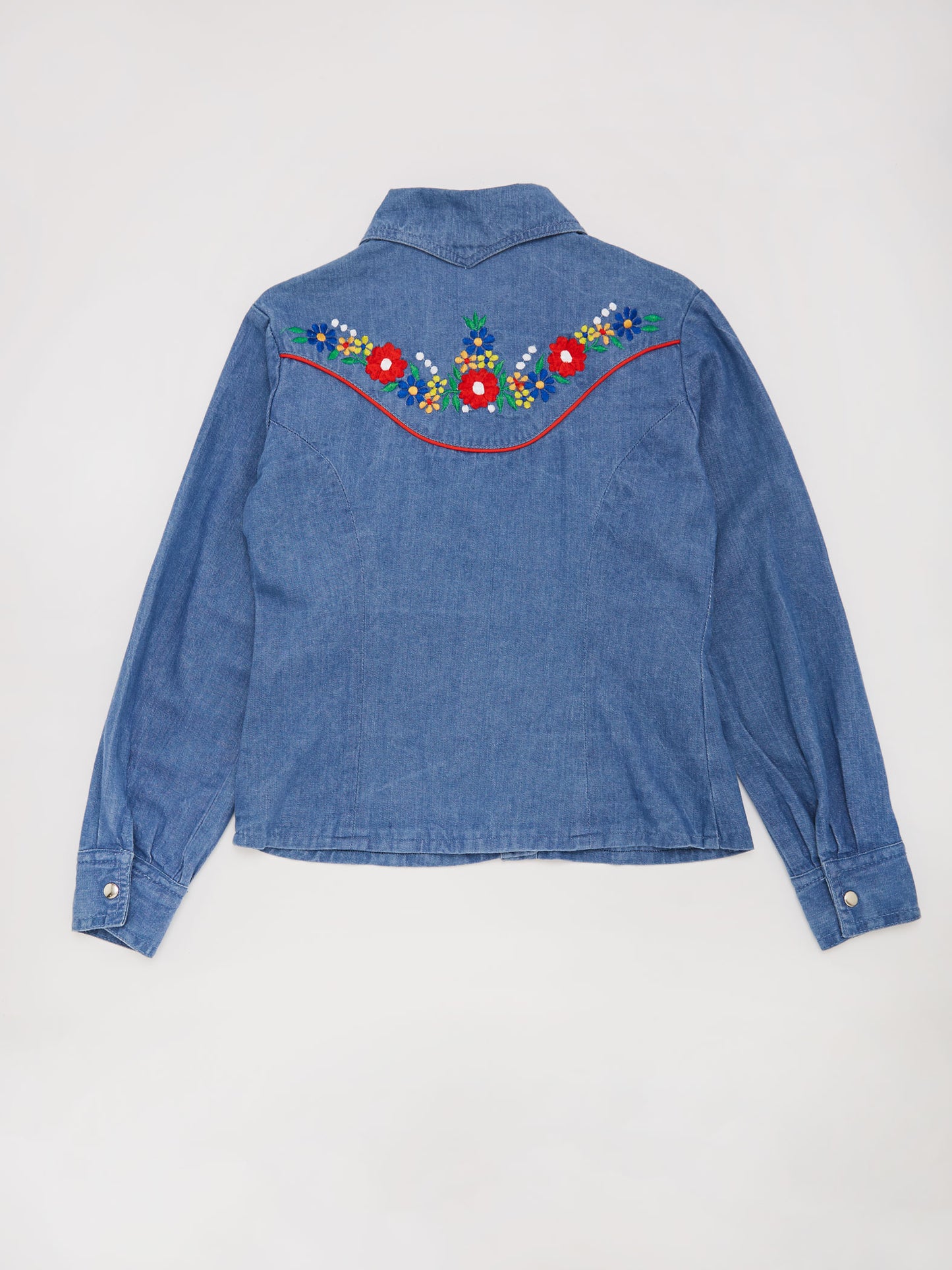 Floral Embroidered Denim Shirt // 10 Years