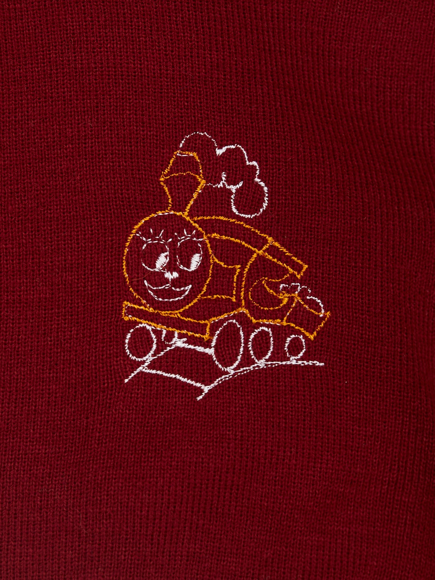 Maroon Train Knitted Jumper // 6-9 Months & 12-18 Months