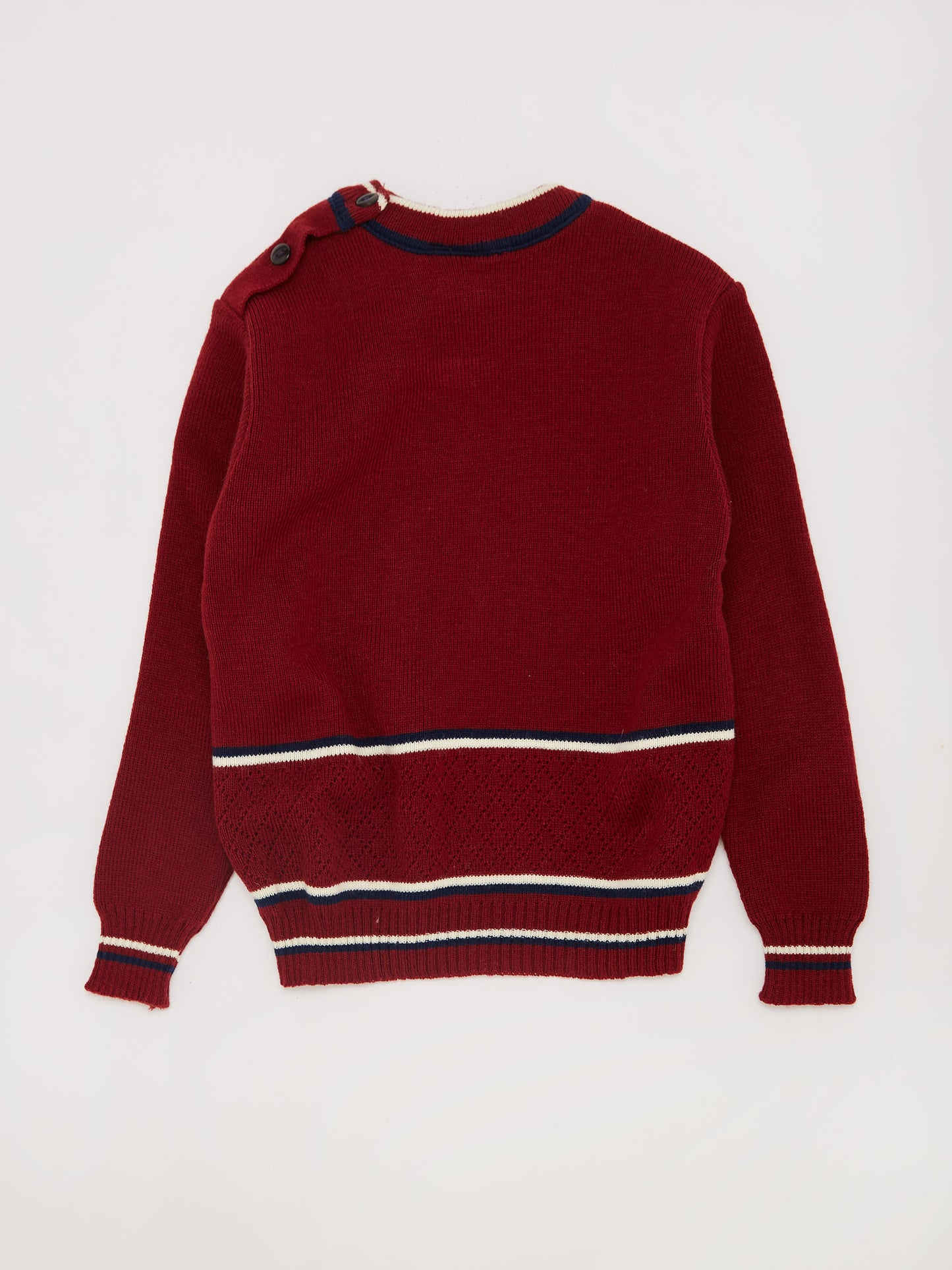 Maroon Train Knitted Jumper // 6-9 Months & 12-18 Months